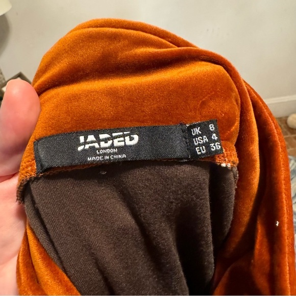 Jaded London Brown Velour Tracksuit Top 4 brown jacket - Picture 2 of 9